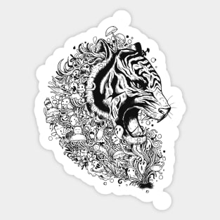 doodleart tiger Sticker